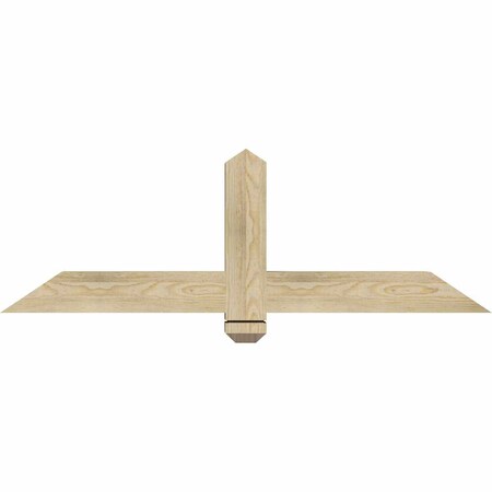 Ekena Millwork Eugene Rough Sawn Timber Gable Bracket, Douglas Fir, 48"W x 16"H x 4"D x 4"F, 8/12 Pitch GBW048X16X0404EUG00RDF